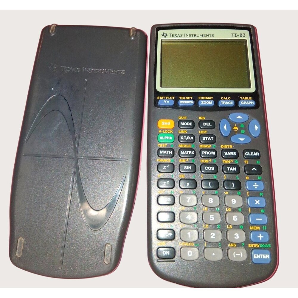 Texas Instruments TI-83 Graphing Calculator With Cover Black